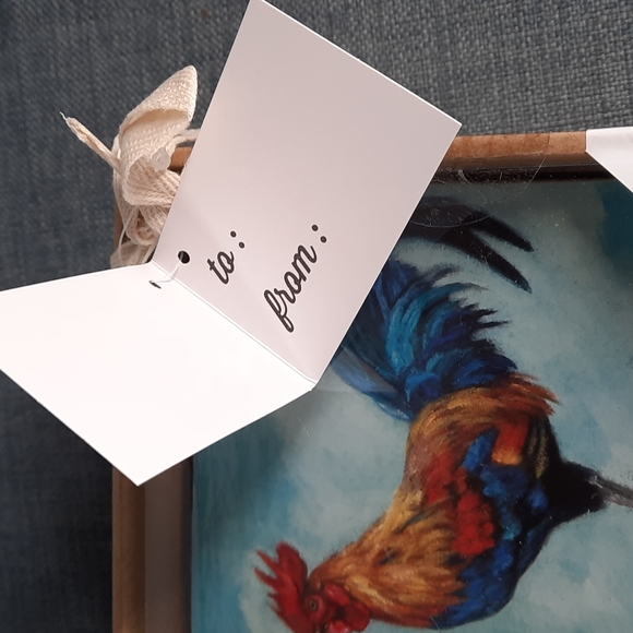 Chicken Boxed Gift Set Box Wall Shelf Sign Fragrant Jar Soy Candle Farm Life NWT - Picture 5 of 5